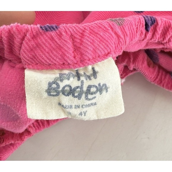 Mini Boden Girl's Pink Polka Dot Corduroy Tiered Ruffle Skirt Size 3-4 Years - Picture 5 of 9